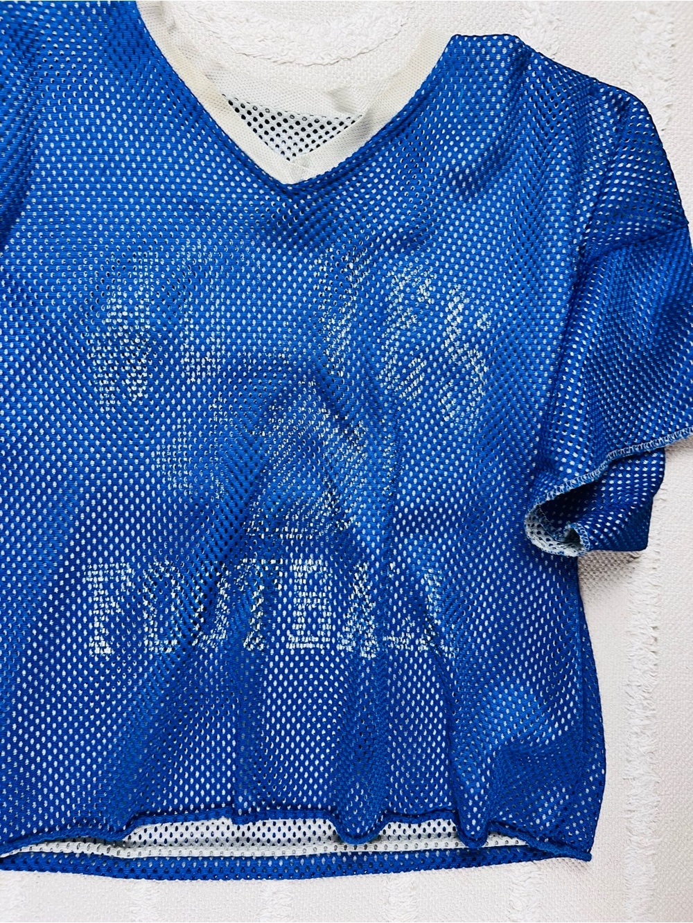 Vintage Football Practice Jersey High School Wolves Reversible– Blue/White – L